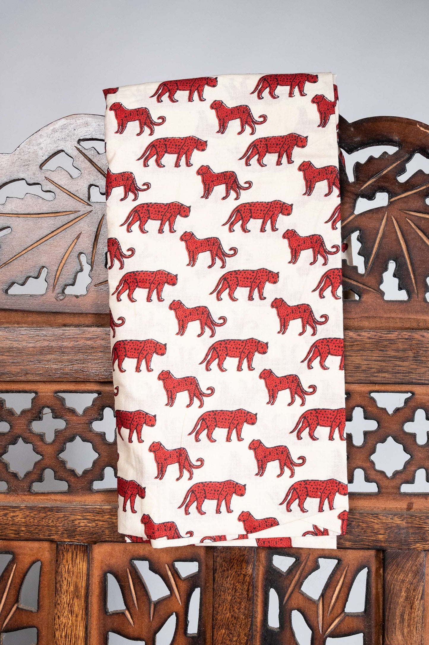 Animal Block Printed Blouse Fabric