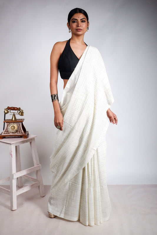 Off White Jharna Saree