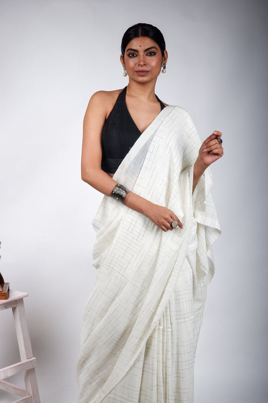 Off White Jharna Saree