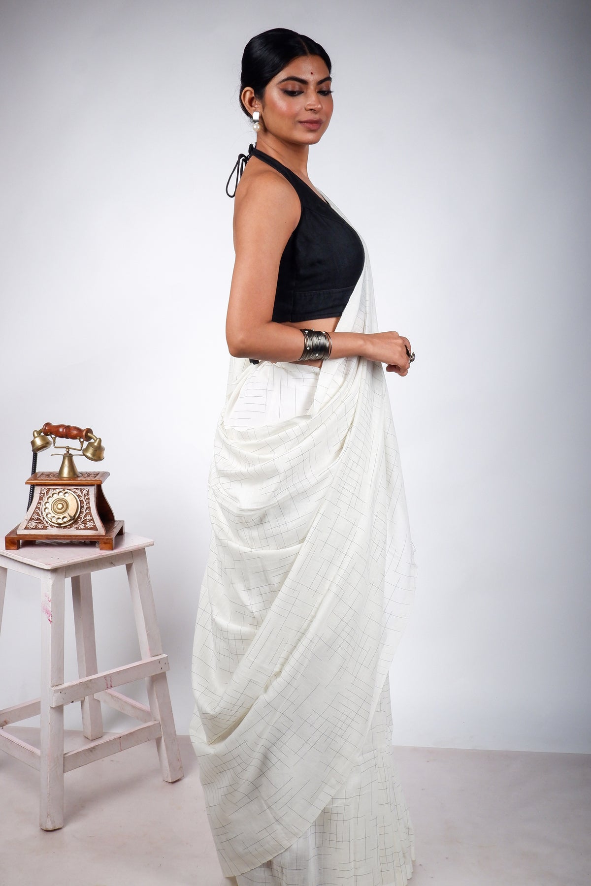 Off White Jharna Saree