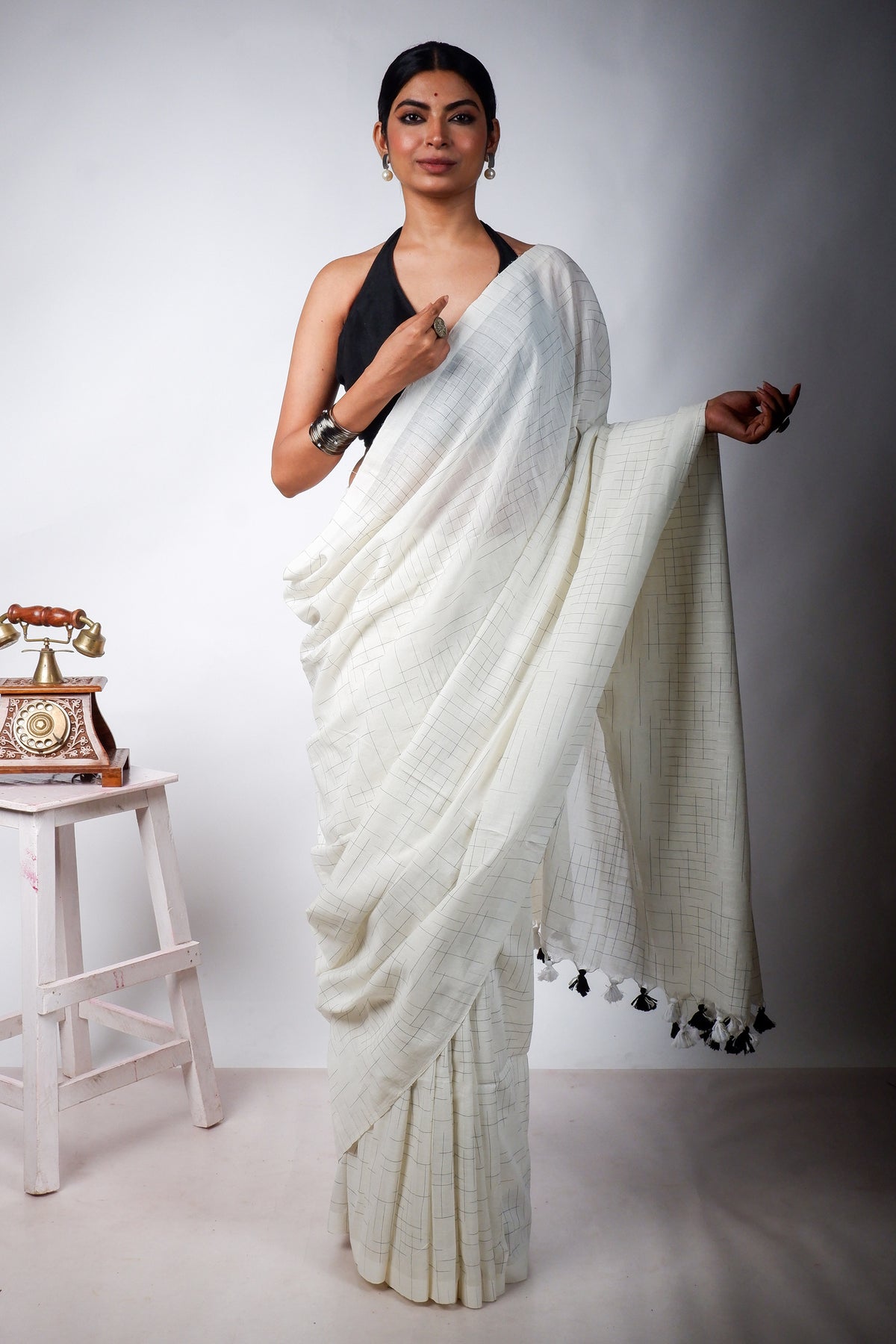 Off White Jharna Saree