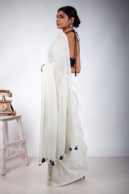 Off White Jharna Saree