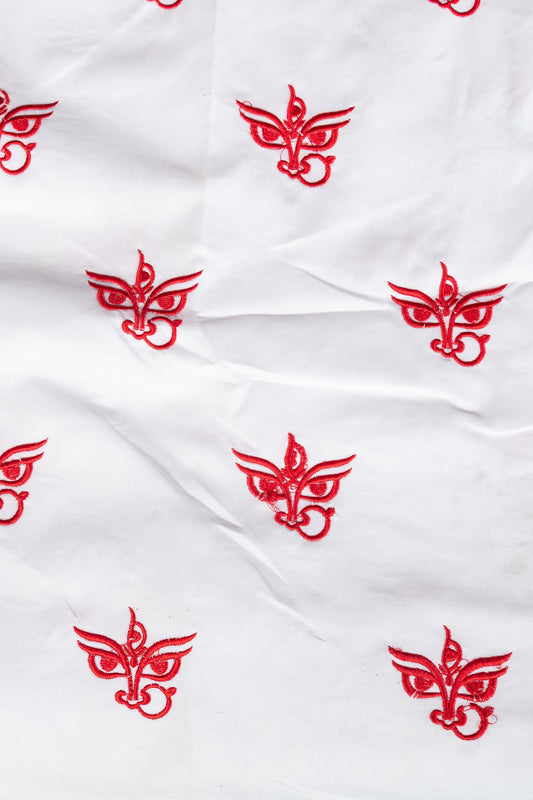 Maa Durga Face Stitched Blouse Fabric