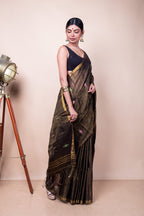 Copper Mixed Tissue Saree with Jamdani Motifs