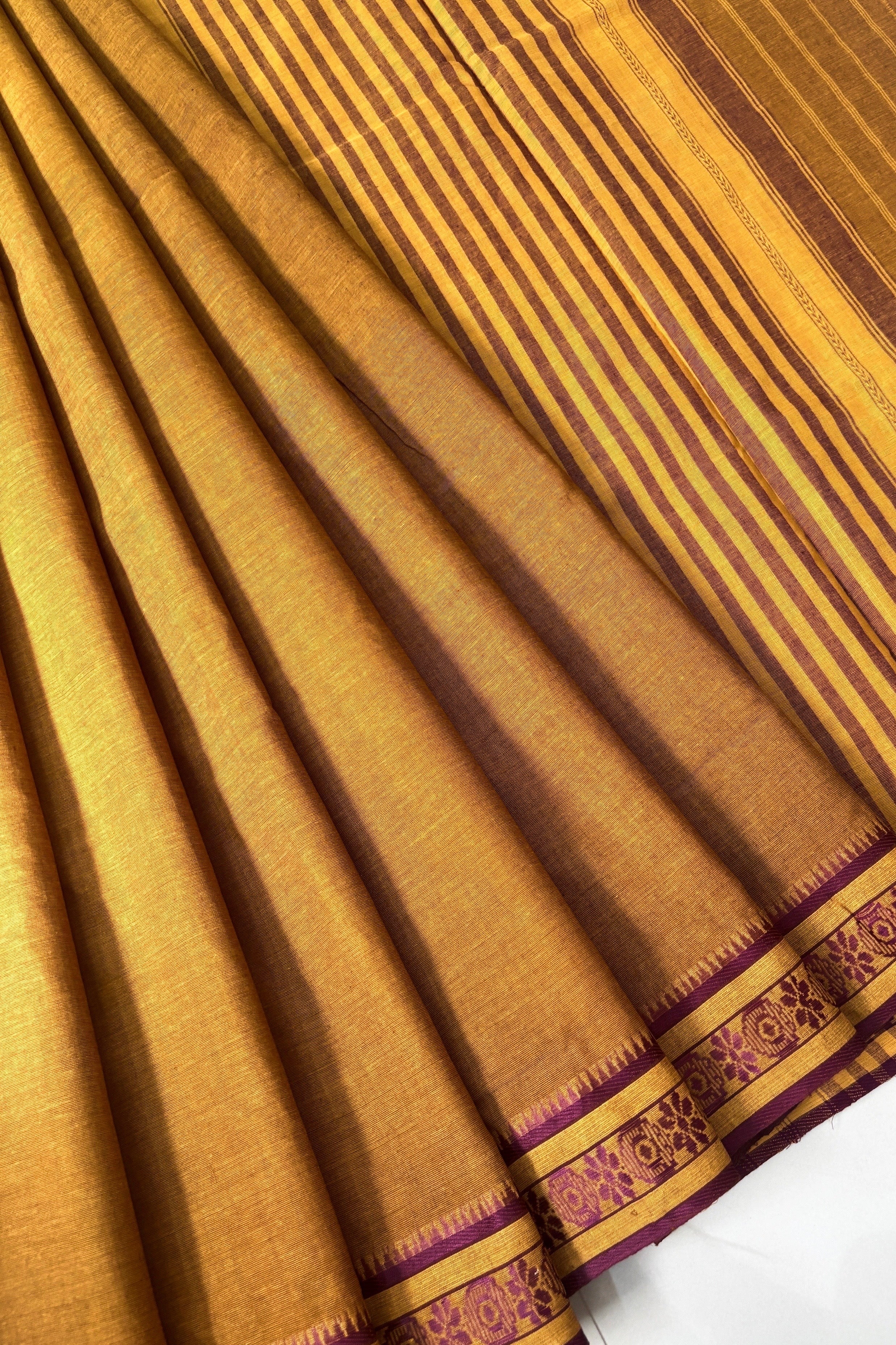 Dalgona Cotton Dhaniakhali Saree