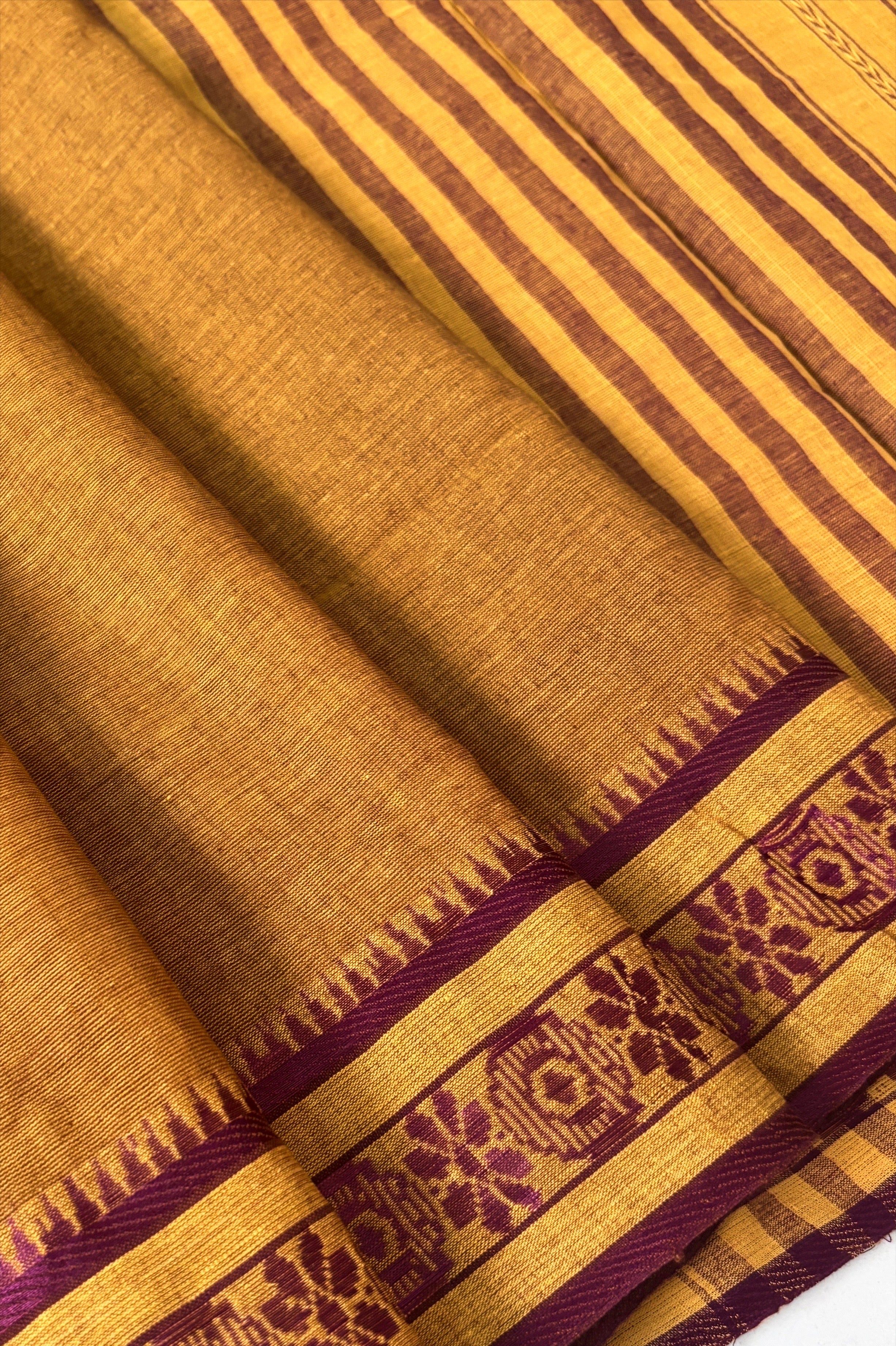 Dalgona Cotton Dhaniakhali Saree