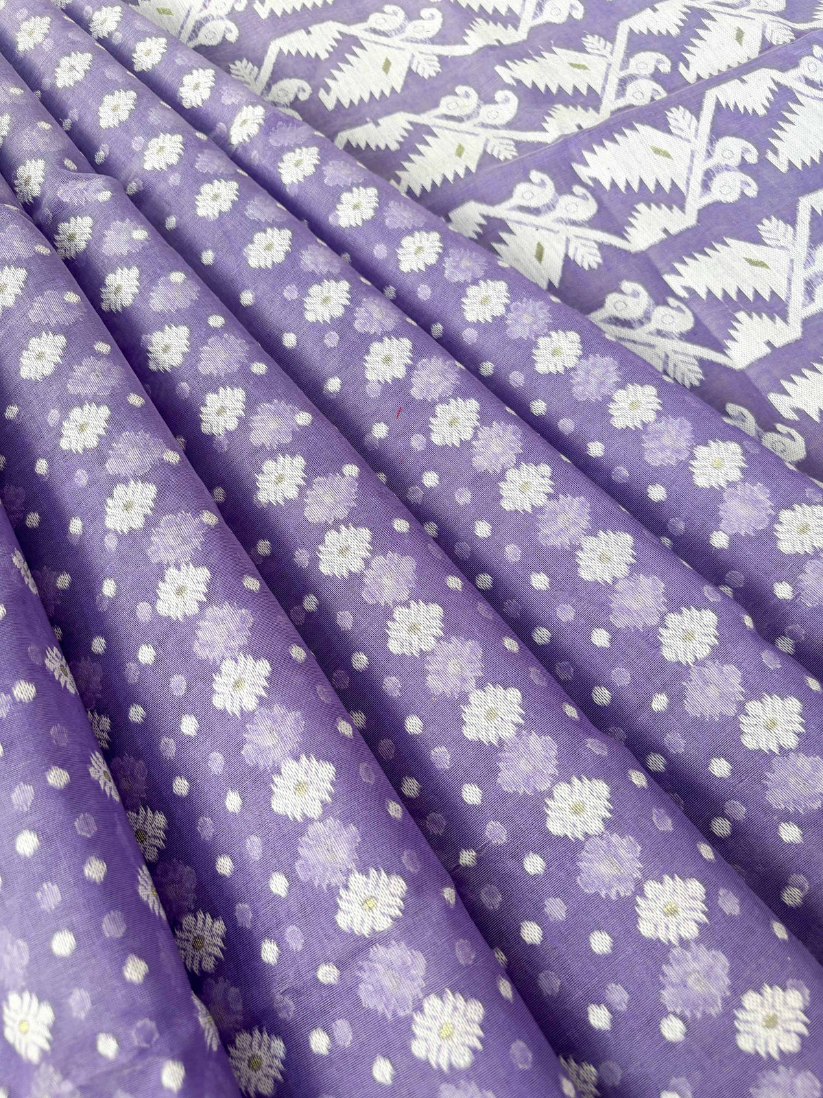 Ponds Purple Bengal Jamdani Saree
