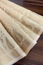 Beige Banarasi Brocade Blouse Fabric