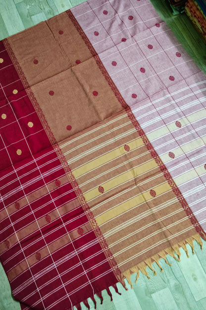 3D Dhaniakhali Cotton Saree